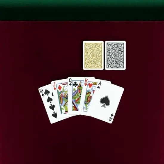 Slickblue 100% Plastic Jumbo Index Playing Cards &ndash; 2 Deck Poker Set with Storage Case image {2}