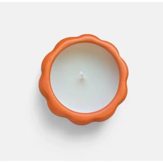 3.9oz Pumpkin Ceramic Scented Candle Orange - Bullseye's Playground&trade; image {1}