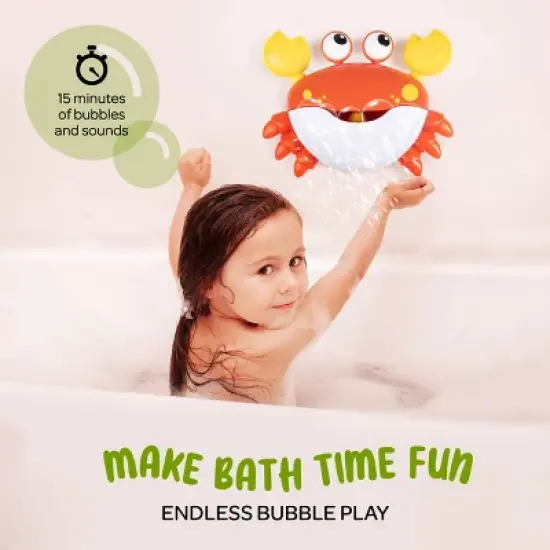 Hoovy Crabby Bubble Bath Bubble Maker with 12 Children's Songs Bath Toy image {5}