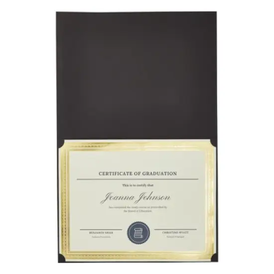 Best Paper Greetings 12-Pack Black Certificate Holders for Diplomas, Awards, Certifications (fits 8.5x11 Letter-Size Documents) image {3}