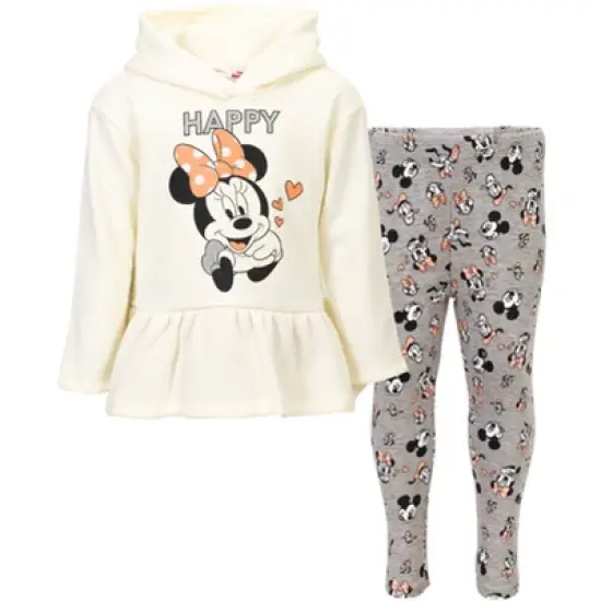 Disney Minnie Mouse Mickey Mouse Fleece Hoodie and Leggings Outfit Set Infant to Big Kid image {15}