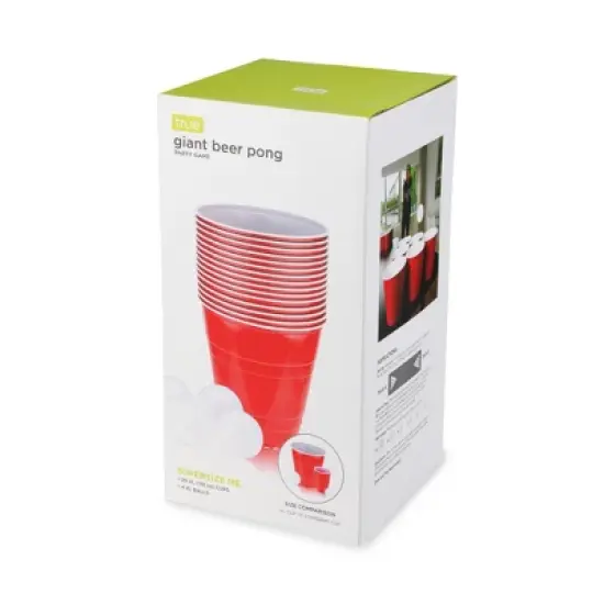 True XL Beer Pong Set with Jumbo Party Cups, Drinking Games for Adults, Each Cup is 110 ounces, Includes 20 Cups and 4 XL Pong Balls image {6}