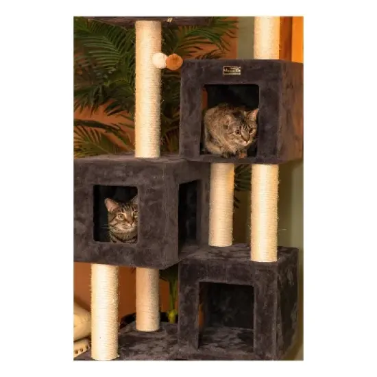 Armarkat Real Wood Griant Cat Tower with Condos for Multiple Cats  A8104 image {4}