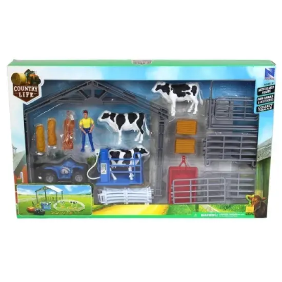 New Ray 1/18 Dairy Cow Deluxe Milking Barn Set SS-05045 image {1}