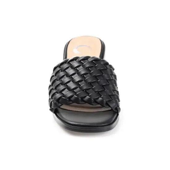 Journee Collection Womens Fylicia Open Toe Mid Stacked Heel Pumps image {5}