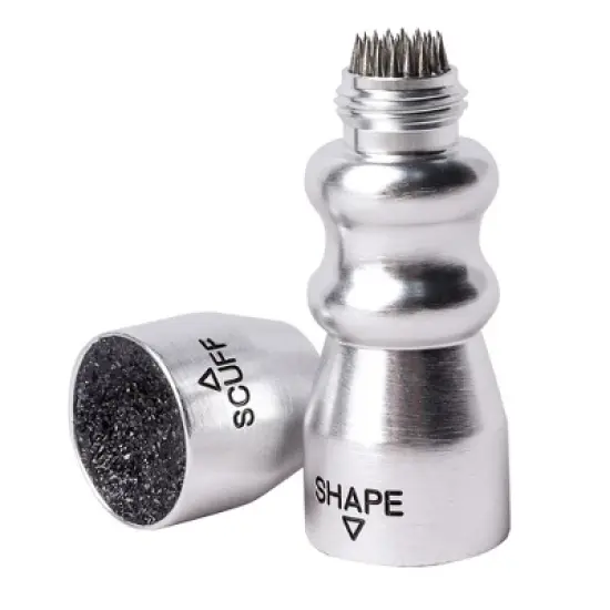 GSE 3-in-1 Pool Cue Tip Tool, Billiard Cue Stick Scuffer/Shaper/Aerator, Multi-Function &ndash; Silver/Black image {9}