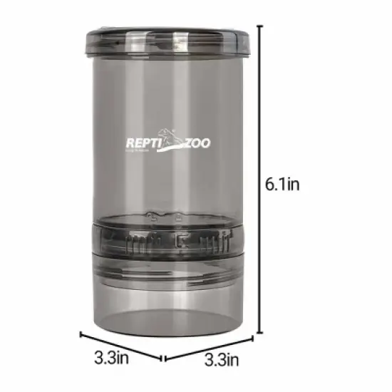 REPTI ZOO Reptile Cricket Powder Mixer, Insect Calcium Mixer, Cricket Nutrients Shaker for Gecko Snake Lizards, Feed Dispenser for Reptile image {2}