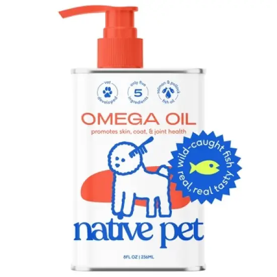 Native Pet Pump Bottle Omega Oil with Fish for Dogs - 8 fl oz image {7}