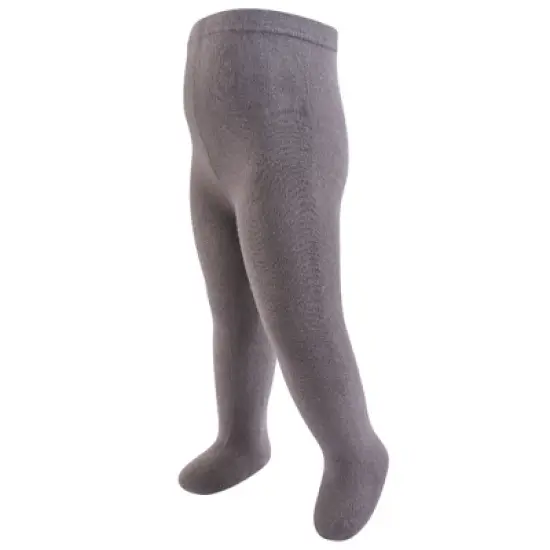 Touched by Nature Toddler and Kids Girl Organic Cotton Tights, Coral Charcoal image {3}