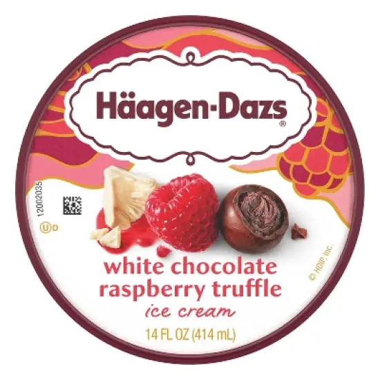 Haagen-Dazs White Chocolate Raspberry Truffle Ice Cream - 14 fl oz image {7}