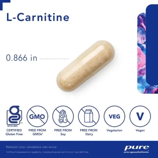 Pure Encapsulations L-Carnitine - Hypoallergenic Supplement for Cardiovascular and Endurance Support image {2}