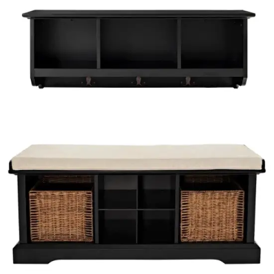 2pc Brennan Entryway Bench and Shelf Set - Crosley image {5}