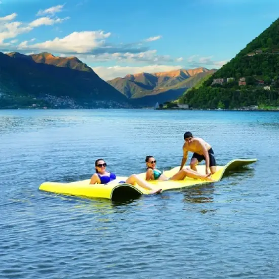 Costway 3 Layer Floating Water Pad Foam Mat Water Recreation Relaxing 9' x 6' image {11}