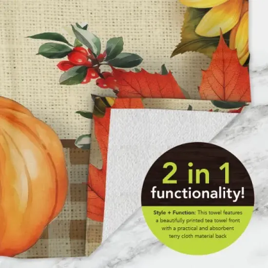 Briarwood Lane Hand Towel 26x18 Welcome Fall Flowers For Fall Hand Towel image {2}