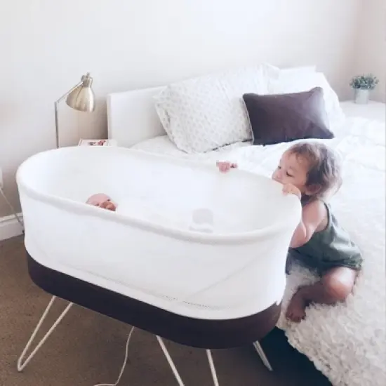 Happiest Baby SNOO Smart Sleeper Bassinet - White/Brown image {7}