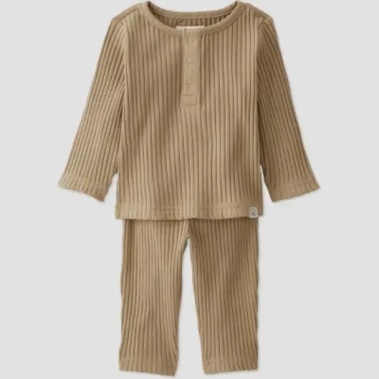 Little Planet by Carter&rsquo;s Baby 2pc Ribbed Top and Bottom Set - Yellow image {4}