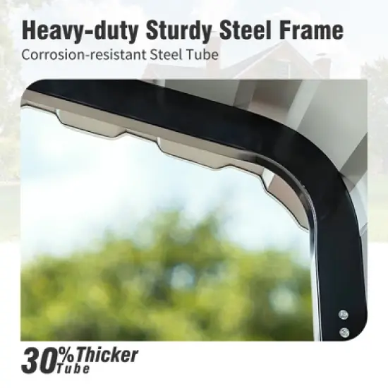 Captiva Designs 12&rsquo; x 20&rsquo; Heavy Duty Metal Carport - Versatile Shelter with Optional Sidewalls image {5}