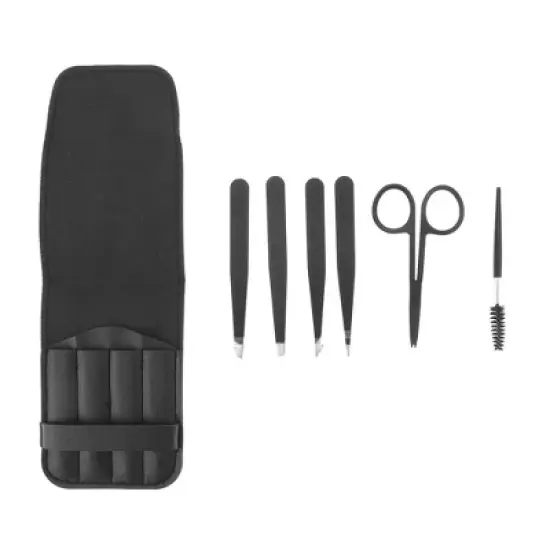 Unique Bargains Women Portable Durable Eyebrow Tweezer Kit 1 Set image {3}
