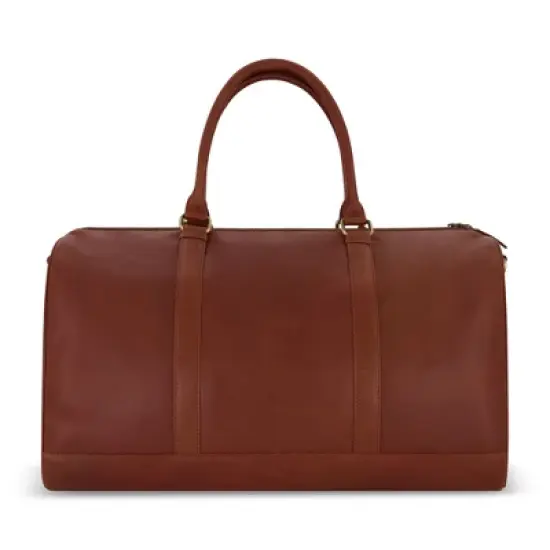 Yellowstone real leather 21 inch duffle, with burnished gold detailing image {2}