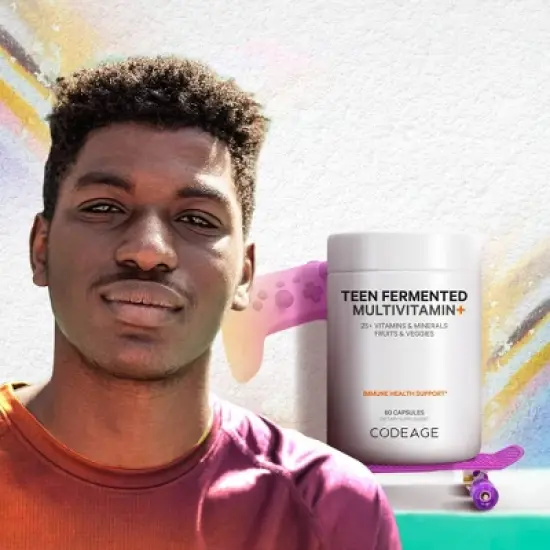 Codeage Teen Fermented Multivitamin Vegan Capsules - 60ct image {7}