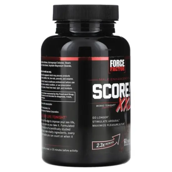 FORCE FACTOR Score! XXL Nitric Oxide Booster Supplement for Men with L-Citrulline, Black Maca, and Tribulus to Improve Athletic Performance, Increase image {3}
