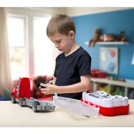 Big Daddy Big Rig Tool Master - Transport Toy Truck Carrier with Tools to Take Apart image {2}