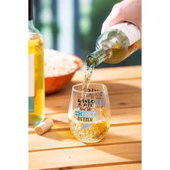 Evergreen Detroit Lions, 17oz Boxed Stemless Wine image {2}