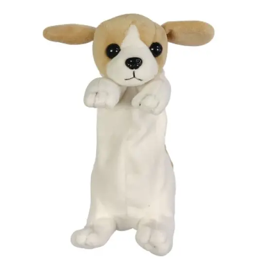 Wrapables Cute Puppy Pouch Plush Pencil Case, Beagle image {2}