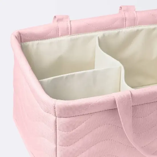 Quilted Fabric Diaper Caddy - Light Pink - Cloud Island&trade; image {2}