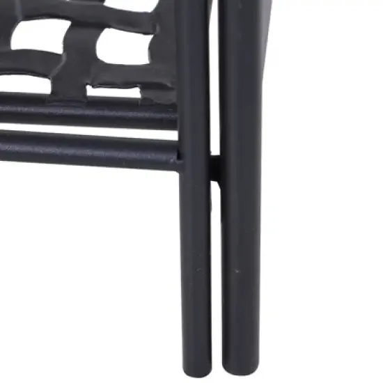 Outsunny Folding Potting Bench Table, Metal Garden Workstation, Work Bench with Large Build-In Bag with Cover, 5 Hanging Hooks & Storage Shelf image {6}