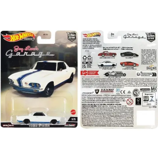 1966 Chevrolet Corvair Yenko Stinger White with Blue Stripes "Jay Leno&rsquo;s Garage" Diecast Model Car by Hot Wheels image {2}