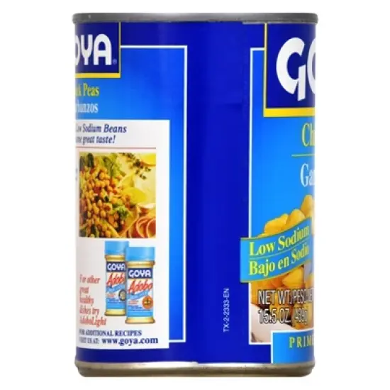 Goya Foods Low Sodium Chickpeas 15.5oz image {3}