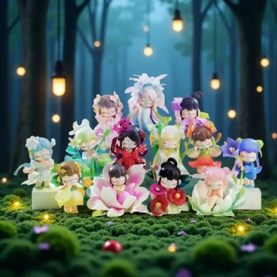 ROBOTIME Mini Figures Flower Stories Blind Box Mystery Box, Action Figures Doll Toys Gifts, Collectible Toys 1 PCS, Multicolored, 3.54"*3.54"*3.54" image {1}