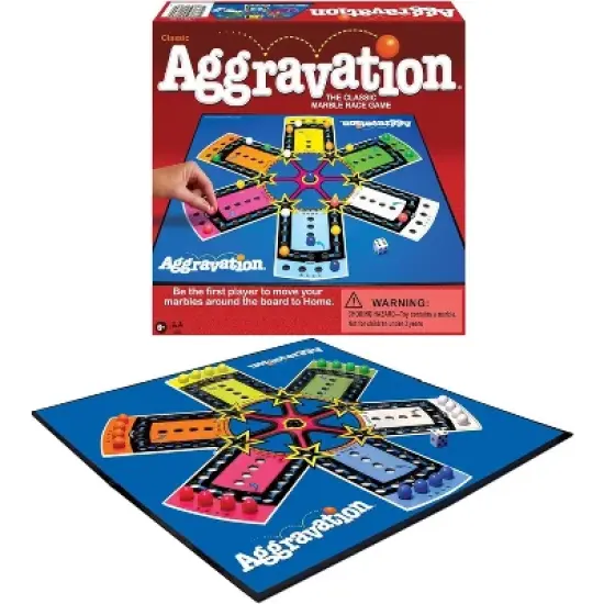 Winning Moves Games Classic Aggravation Marble Race Family Game for 2 or More Players image {4}