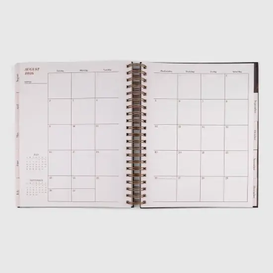 Pulsar Eco Products 2025-2026 15 Months 11"x9.5" Hardcover Large Spiral Planner Tortoise Shell image {2}