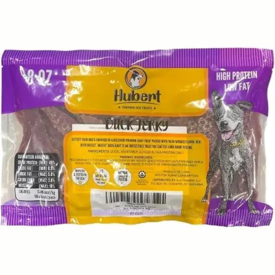 Hubert Pet Gourmet All Natural Duck Jerky Treats for Dogs, Grain Free, Low Ingredient, USA Tested - 8 oz / 0.5 lb Super Value Pack image {2}