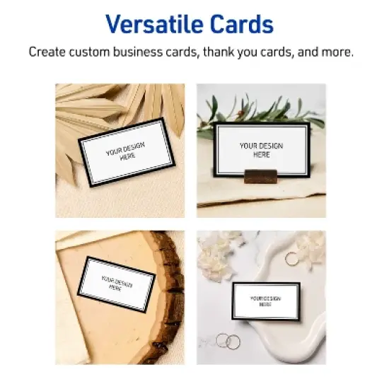 Avery&reg; Cards, 2" x 3.5", Double Black Border, Matte White, 80ct image {5}