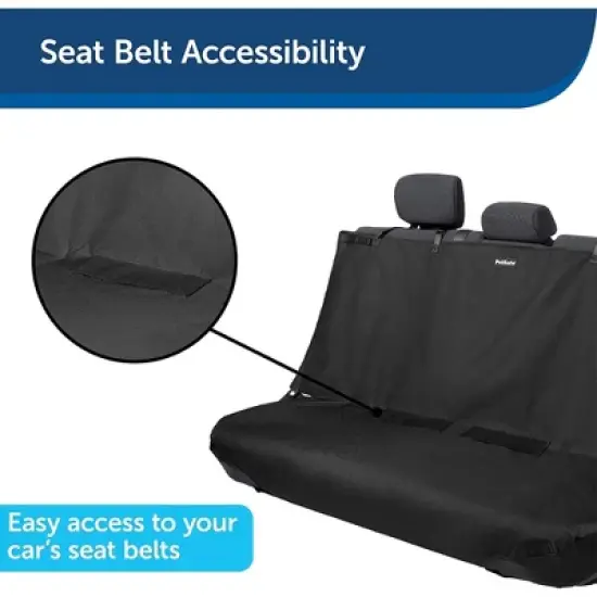 PetSafe Happy Ride Waterproof & Machine Washable Bench Seat Cover for Pets, Fits Most Vehicles, Black (47"L x 24"W) image {3}