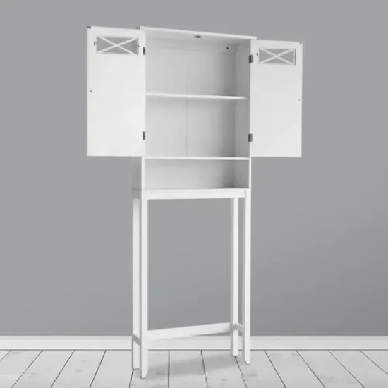 Dawson Over the Toilet Storage Etagere White - Elegant Home Fashions image {3}