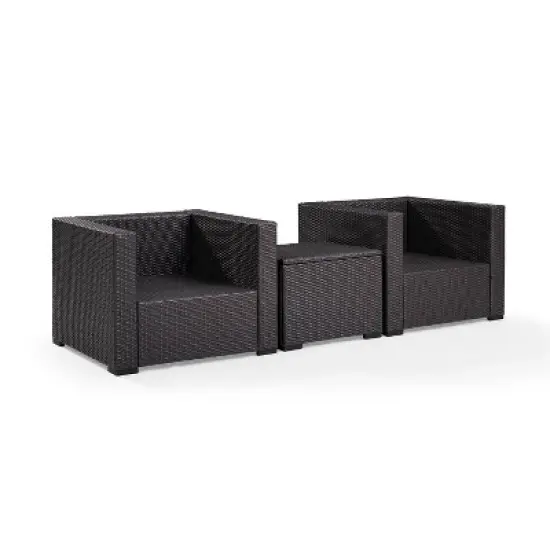 Biscayne 3pc Outdoor Wicker Seating Set - White - Crosley image {7}