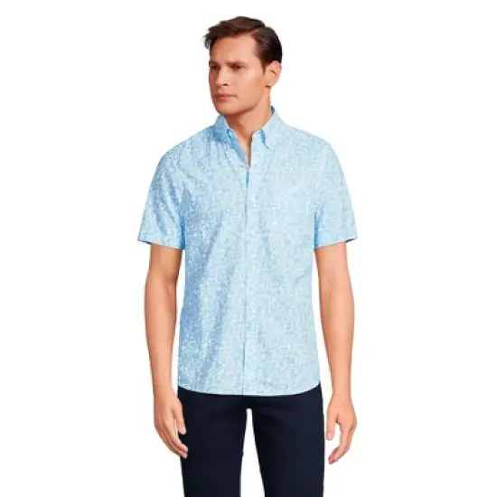 Lands' End Men's Traditional Fit Short Sleeve Seersucker Shirt image {19}