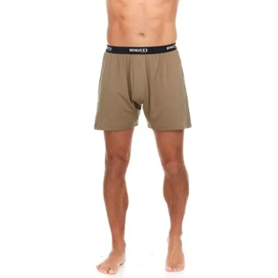 Minus33 Merino Wool Micro Weight - Men's Wool Boxer Shorts Woolverino Tan 499 S image {3}