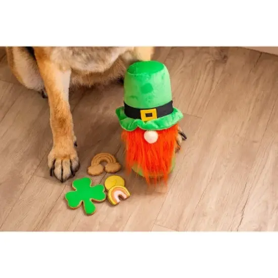 St. Patrick's Day Hide a Ball Gnome Dog Toy image {1}