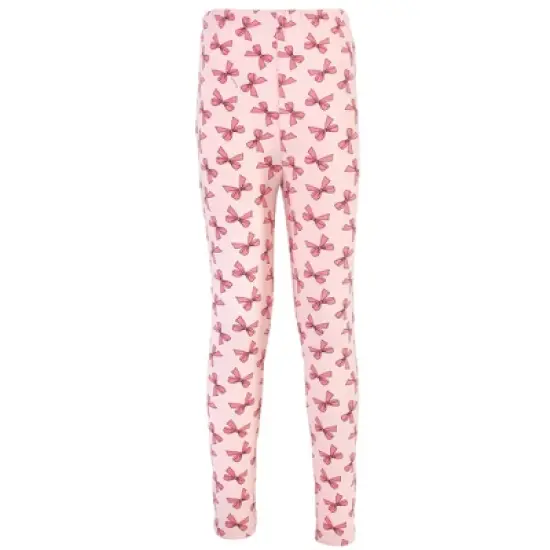 Touched by Nature Baby, Toddler, Big Kids and Youth Girl Organic Cotton Leggings 4pk, Pink Bows image {4}
