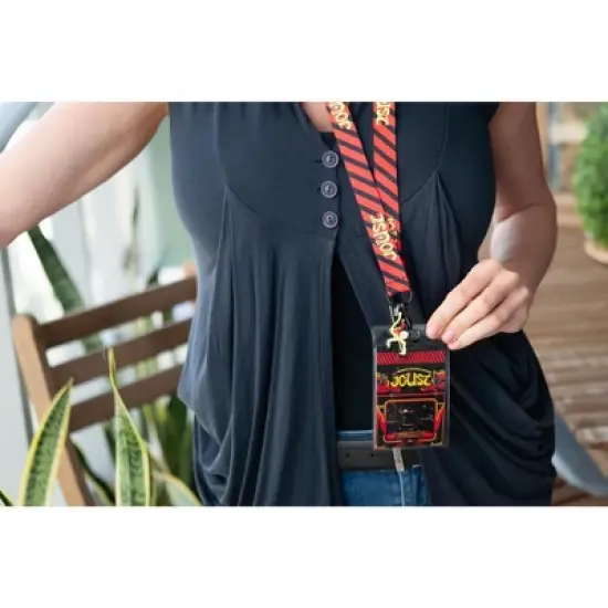 Crowded Coop, LLC Midway Arcade Games Lanyard w/ ID Holder & Charm - Joust image {5}
