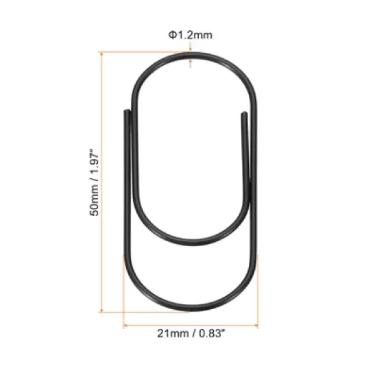Unique Bargains Large Metal Prevent Tearing Pages Home Office Paper Clip 20 Pcs image {1}