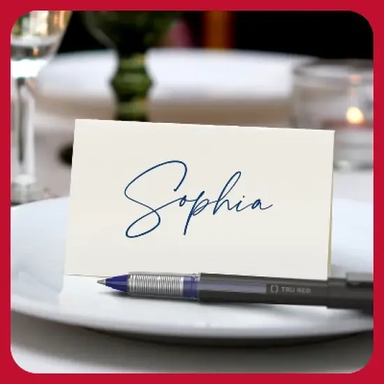 TRU RED Rollerball Pens Fine Point Blue 3/Pack (TR57320) image {7}