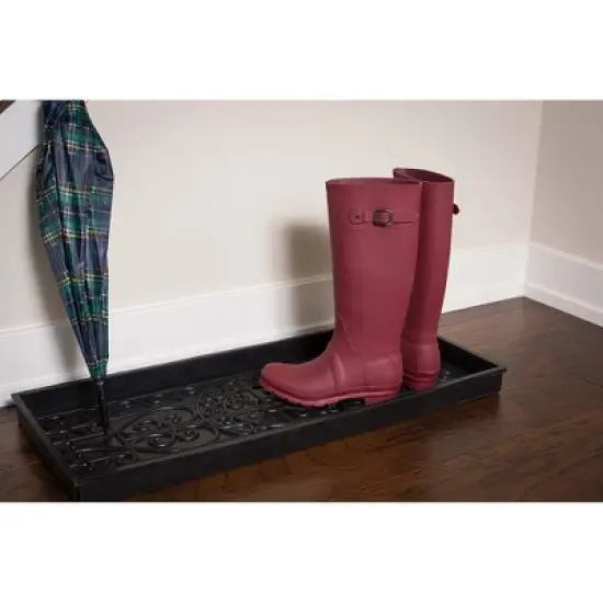 BirdRock Home 34''LX14''W Decorative Rubber Boot Tray image {5}