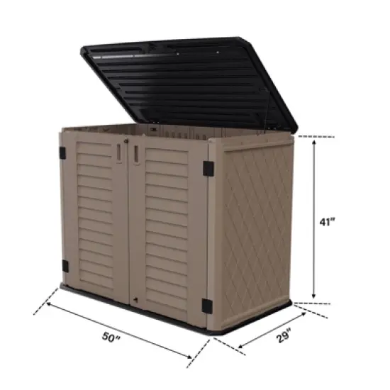 WELLFOR 175 gal Horizontal Deck Box Brown image {2}