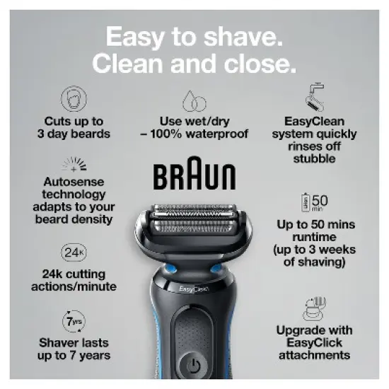 Braun Series 5-5018s Men's Rechargeable Wet & Dry Electric Foil Shaver image {2}